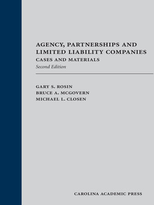 cover image of Agency, Partnerships and Limited Liability Companies